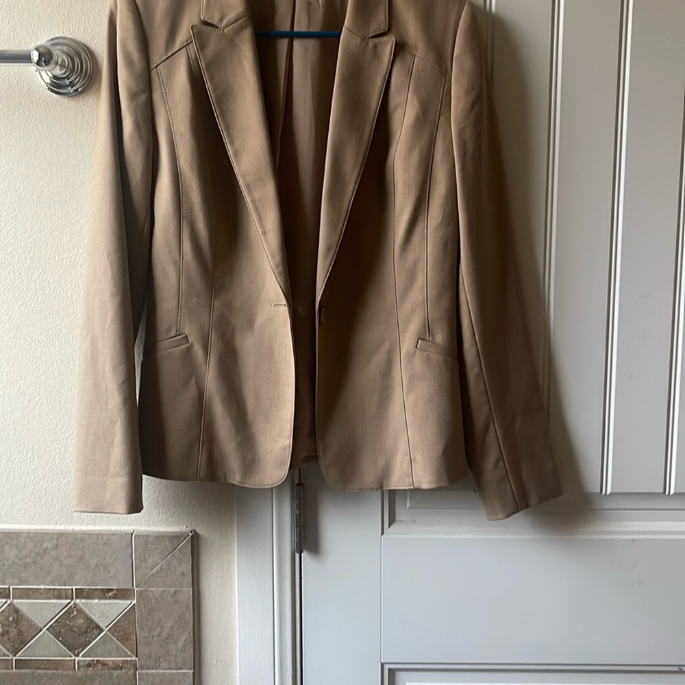 ANTONIO MELANI Tan Blazer Suit Jacket with Tailored Fit